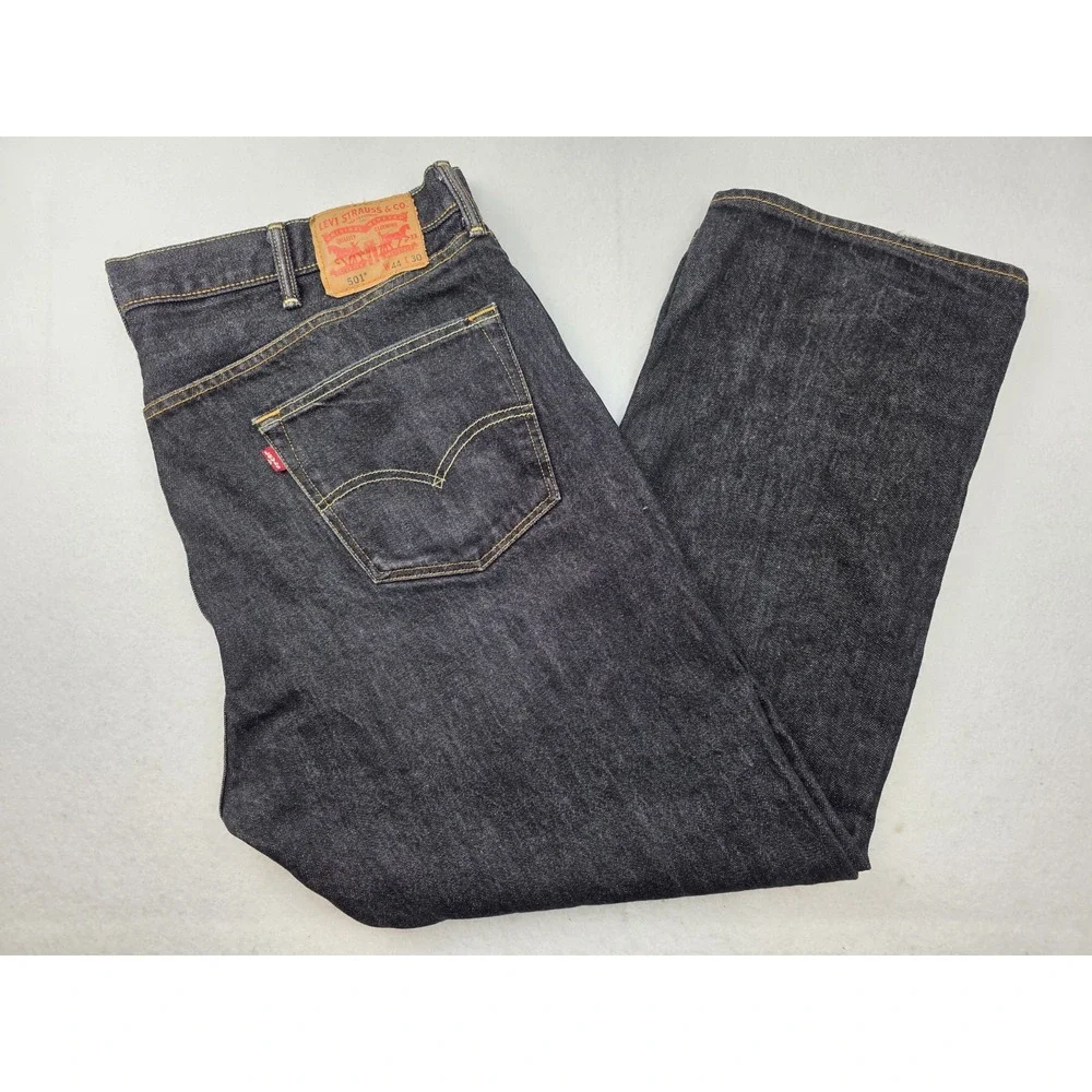2013 Levi's 501 Jeans Men's 40 x 32 Denim Pockets Black Pants Buttonfly